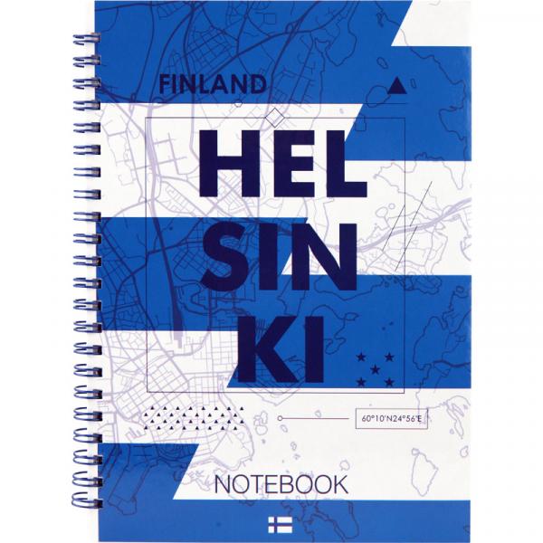 Блокнот на спіралі тверда обкл., А5, 96арк. Helsinki