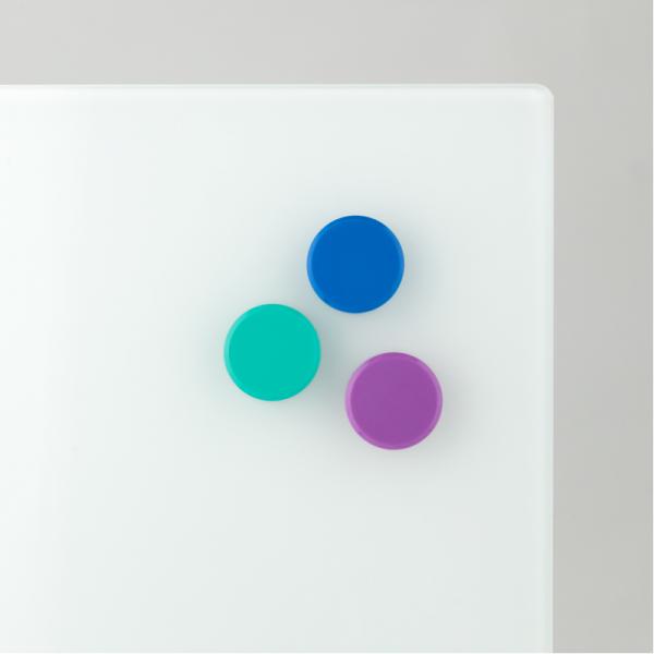 Дошка скляна магнітно-маркерна 45х45 см, біла