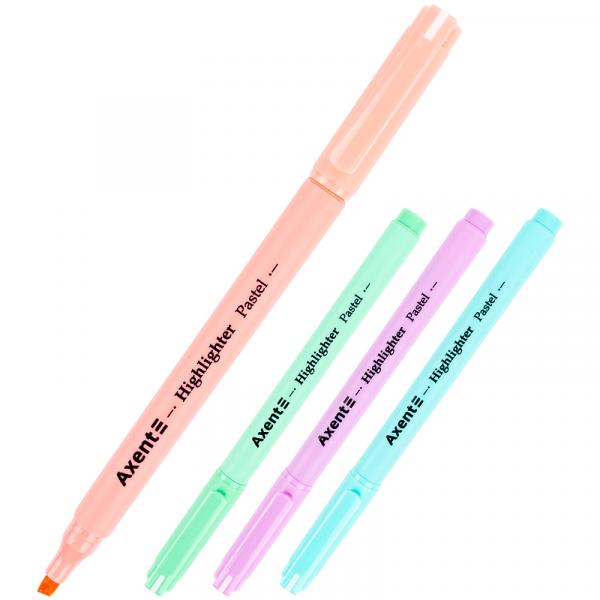 Маркер Highlighter Pastel 2533-A, 2-4 мм кл., набір з 4-х