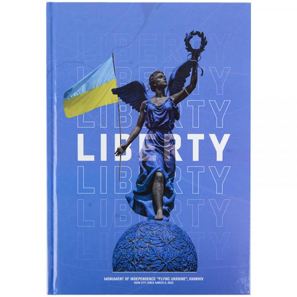 Книга записна А4 Liberty, 96арк., кліт., синя