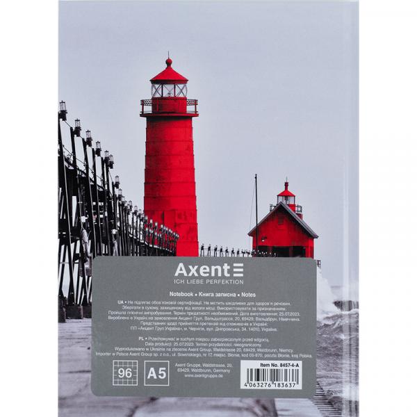 Книга записна тверда обкл. А5, 96 арк., кліт.,R&B Lighthouse