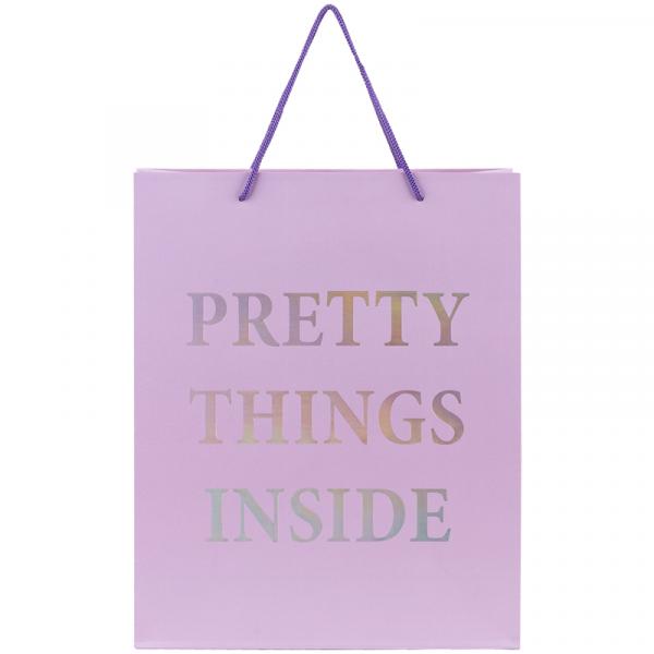 Пакет паперовий подарунковий, 26х32см, Pretty things inside