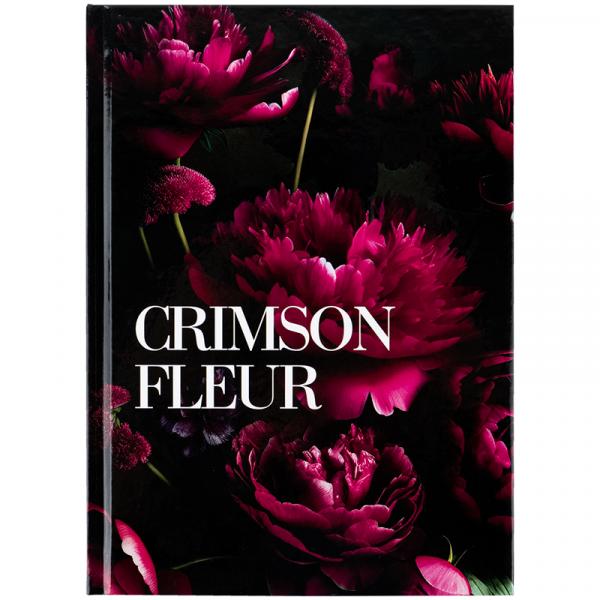 Книга записна тверда обкл. А5, 96 арк., кліт., Crimson fleur