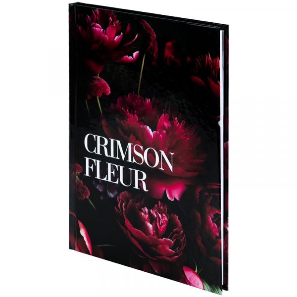 Книга записна тверда обкл. А5, 96 арк., кліт., Crimson fleur