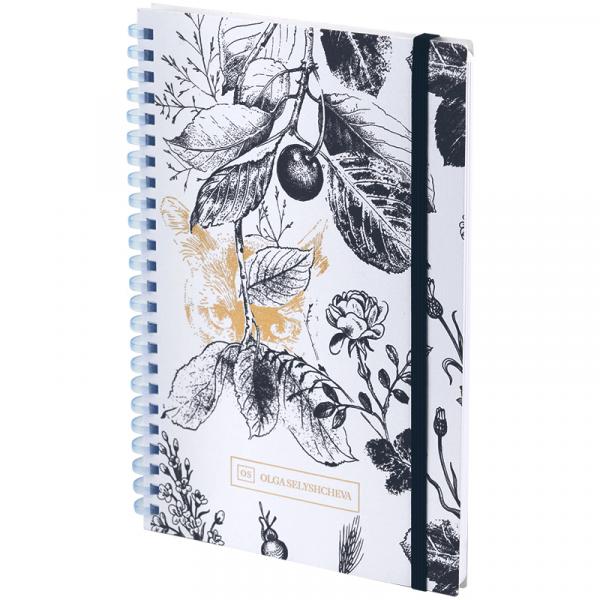 Блокнот на спіралі карт. обк., А5,80 арк,кл.,OS,Gold Cat