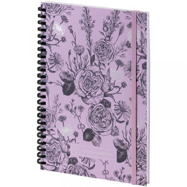 Блокнот на спіралі карт. обк., А5,80 арк,кл.,OS,Pink Roses