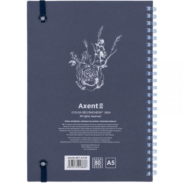 Блокнот на спіралі карт. обк., А5,80 арк,кл.,OS,Blue garden