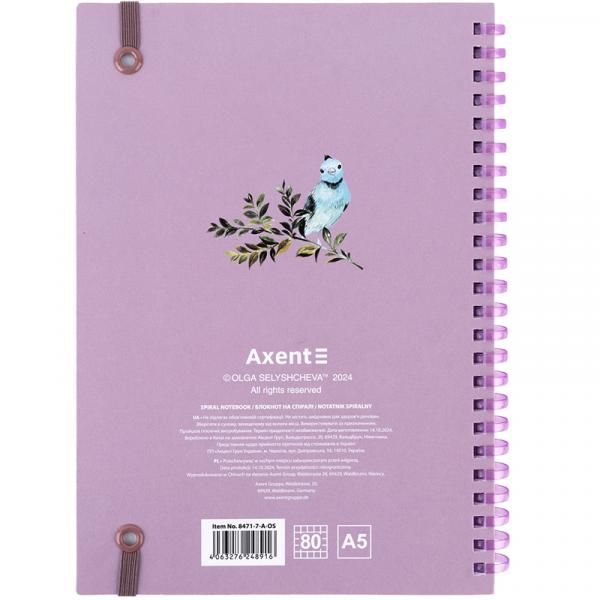 Блокнот на спіралі карт. обк., А5,80 арк,кл.,OS,Blue birds
