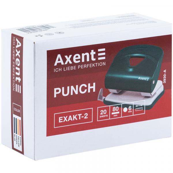 Діркопробивач Exakt-2 металевий, 30арк, Earth colors жовтий