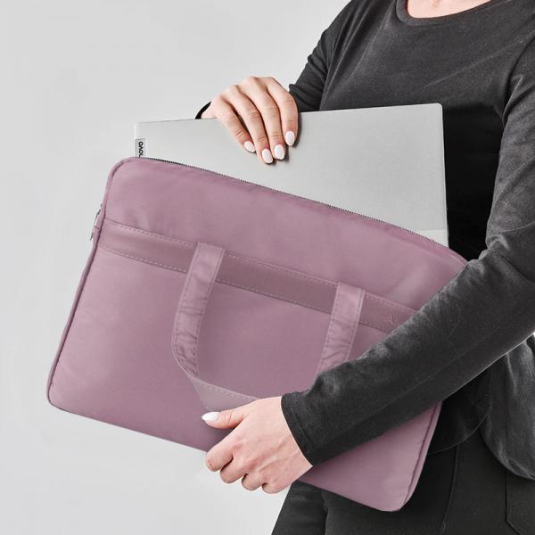 Сумка для документів текстильна А4, 1 відділення, рожева