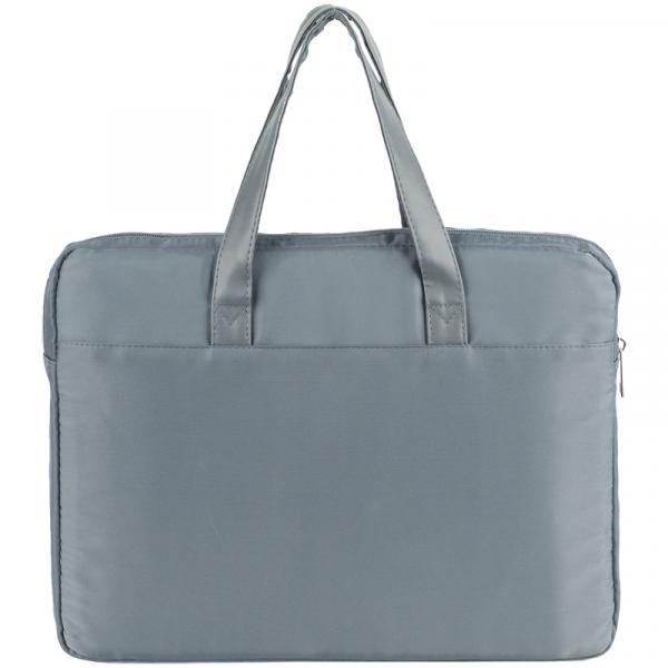 Сумка для документів текстильна А4, 1 відділення, сіра