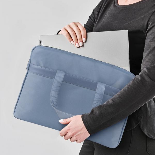 Сумка для документів текстильна А4, 1 відділення, блакитна