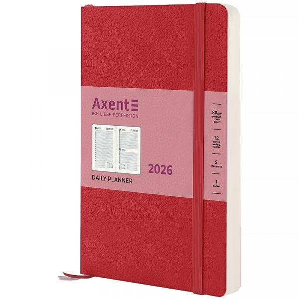 Щоденник 2026 Partner Soft Skin, 145*210, червоний