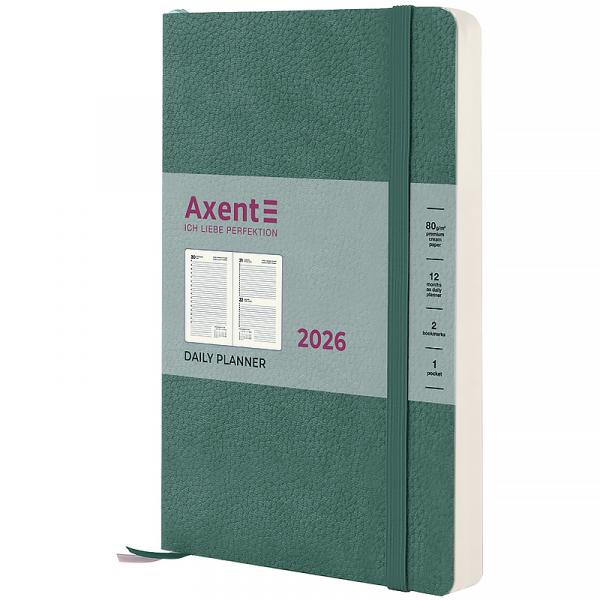 Щоденник 2026 Partner Soft Skin, 145*210, сіро-лазурний