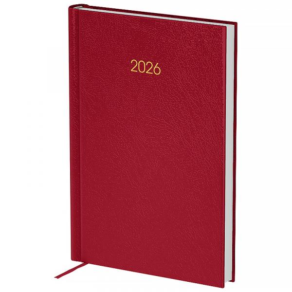 Щоденник 2026 Classic City, 145*210, з/т бордовий