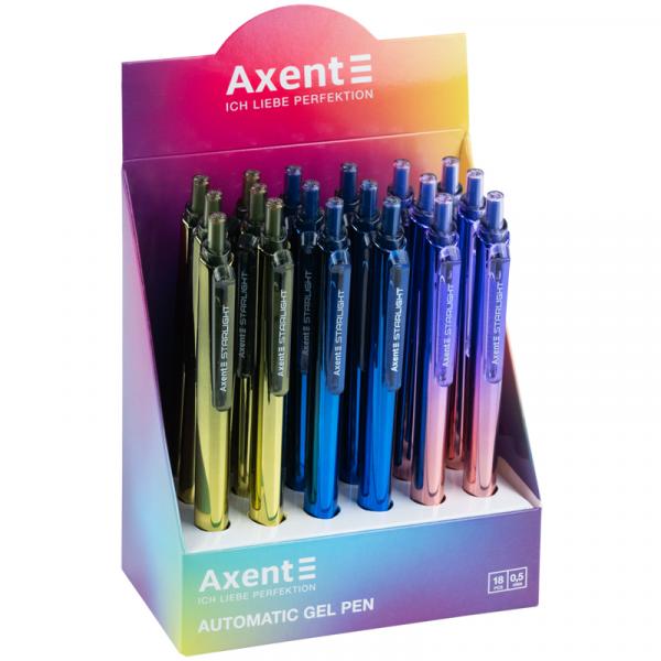 Ручка гелева автоматична Starlight, синя