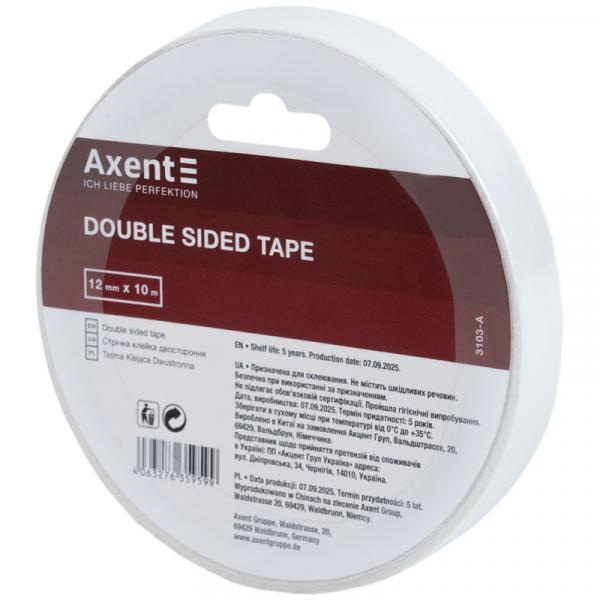 Стрічка клейка двостороння, 12мм*10м, 1 шт. інд.пак.