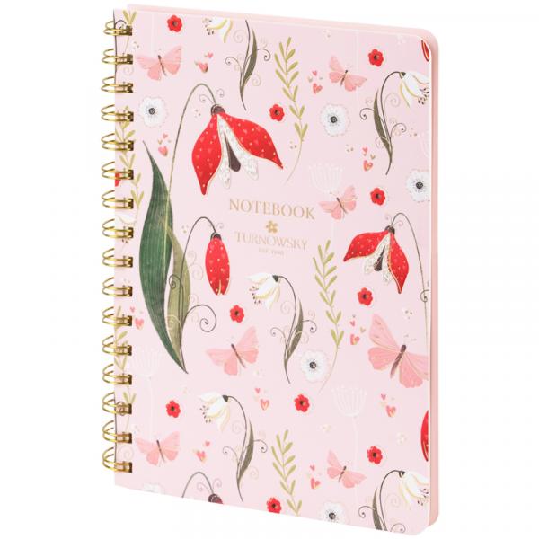 Блокнот на спіралі тв. об., А5, 80 арк,кл,TR,Secret Garden 1