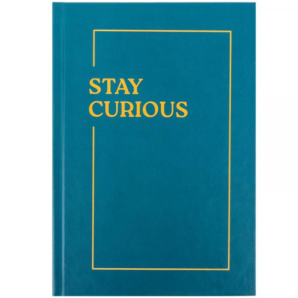 Книга записна тверда обкл. А5, 96 арк., кліт., Stay curious