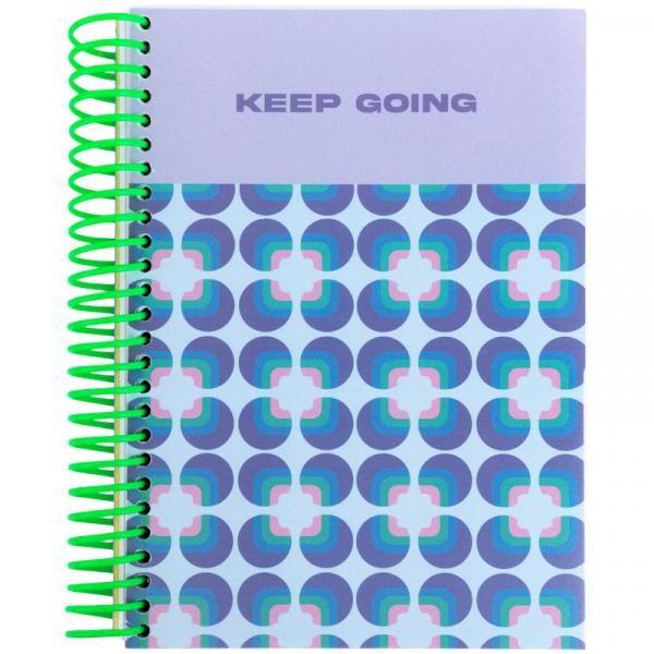 Блокнот з розділювачами, А5, 120арк, кліт, Keep going