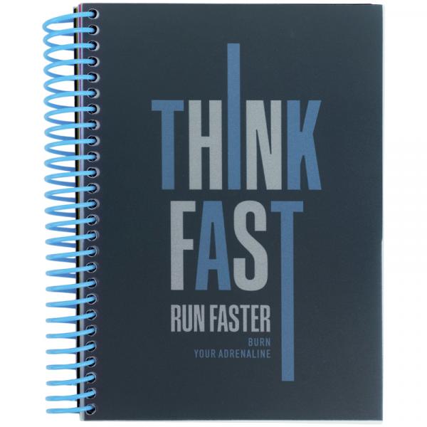 Блокнот з розділювачами, А5, 120арк, кліт, Think fast