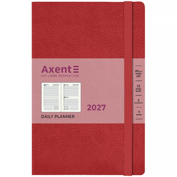 Щоденник 2027 Partner Soft Skin, 145*210, червоний