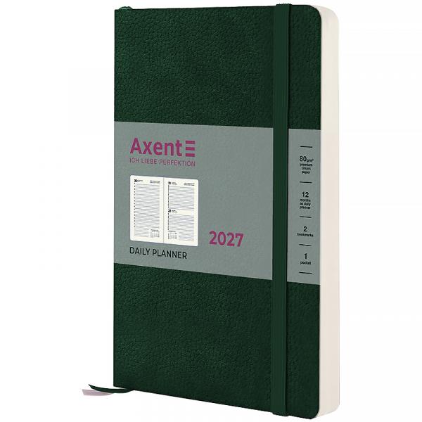 Щоденник 2027 Partner Soft Skin, 145*210, темно-зелений