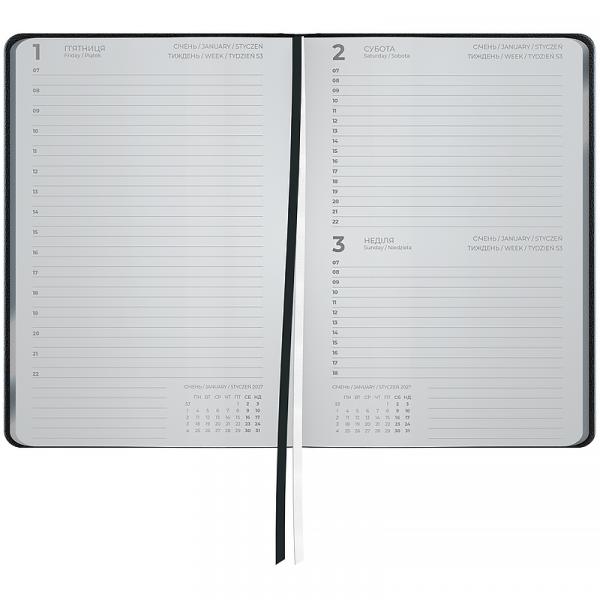 Щоденник 2027 Partner Soft Muse, 145*210, чорний