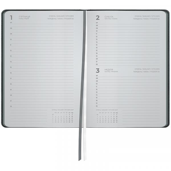 Щоденник 2027 Partner Soft Cloud, 145*210, сірий