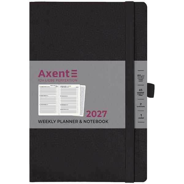 Щотижневик 2027 Partner Soft Skin, 125*195, чорний