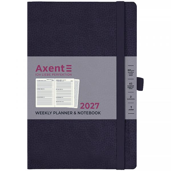 Щотижневик 2027 Partner Soft Skin, 125*195, синій