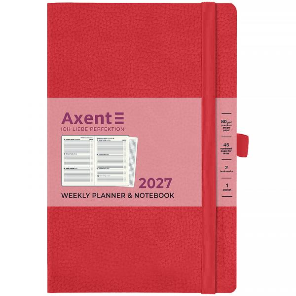 Щотижневик 2027 Partner Soft Skin, 125*195, червоний