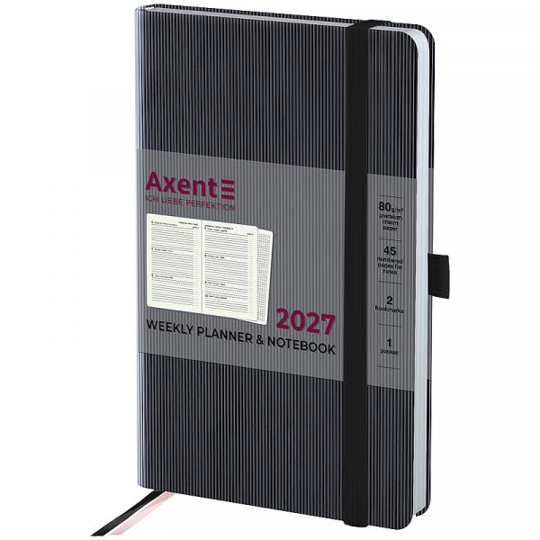 Щотижневик 2027 Partner Lines, 125*195, чорний