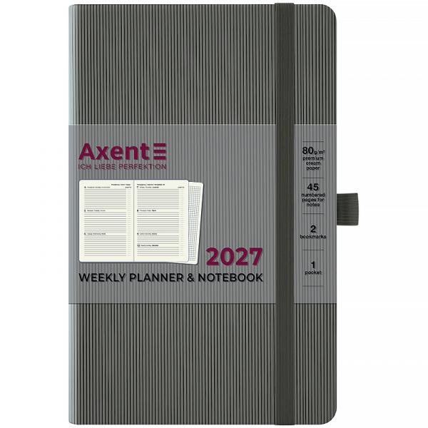 Щотижневик 2027 Partner Lines, 125*195, сірий