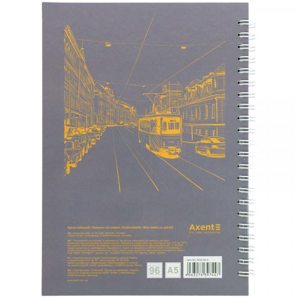 Блокнот на спіралі тверда обкл., А5, 96арк. №46