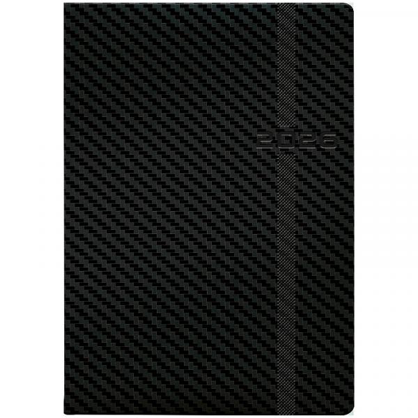 Щоденник 2026 Стандарт Soft Carbon чорний
