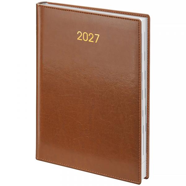 Щоденник 2027 Стандарт Soft з/т коричневий
