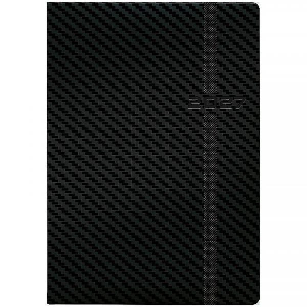 Щоденник 2027 Стандарт Soft Carbon чорний