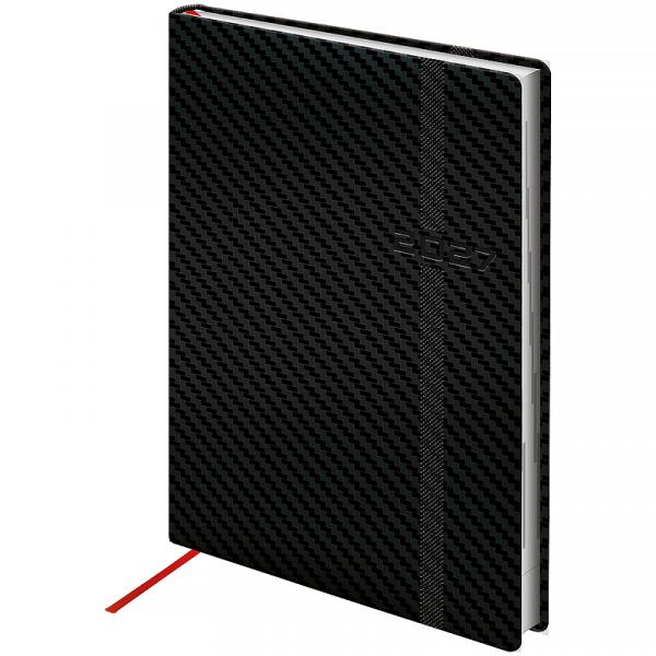 Щоденник 2027 Стандарт Soft Carbon чорний