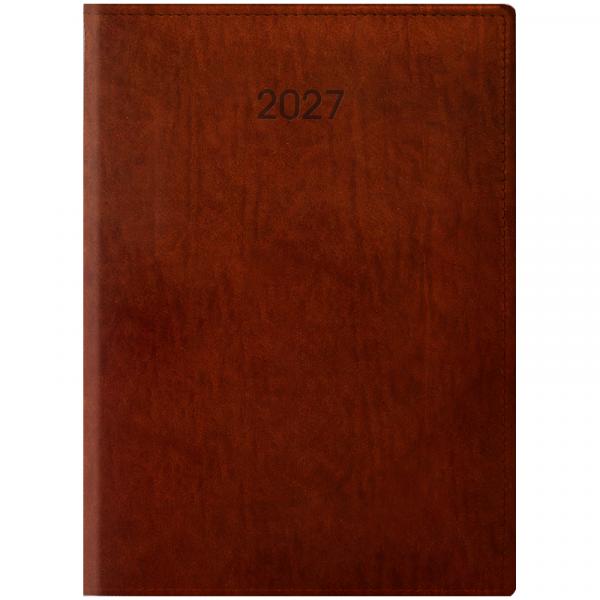 Щоденник 2027 Стандарт LaFontaine слп/т коньячний