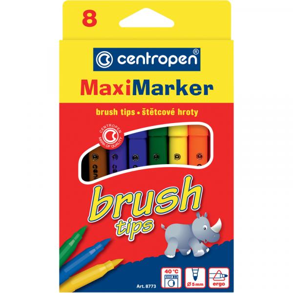 Фломастери 8773 Brush, набір 8 шт.