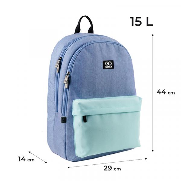 Рюкзак GoPack Education Teens 140L-2 м'ятно-блакитний