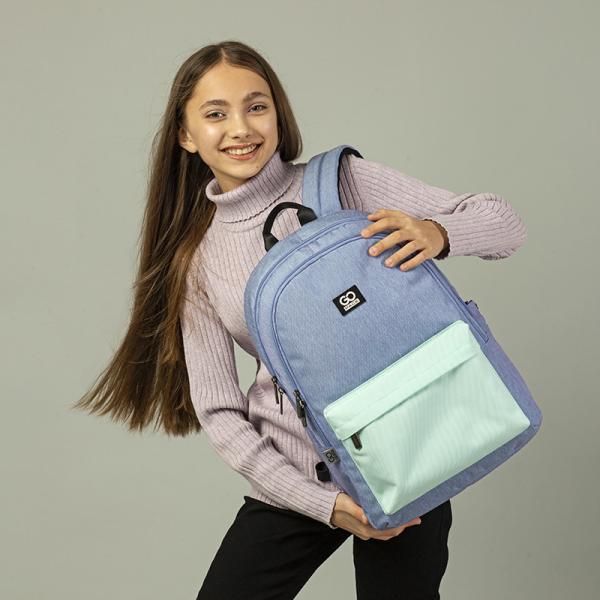 Рюкзак GoPack Education Teens 140L-2 м'ятно-блакитний