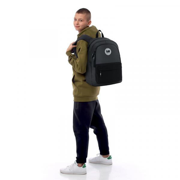 Рюкзак GoPack Education Teens 141L чорний, сірий