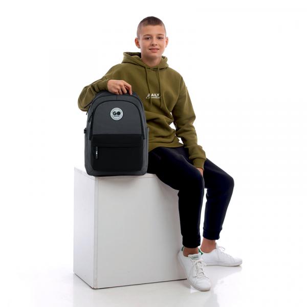 Рюкзак GoPack Education Teens 141L чорний, сірий