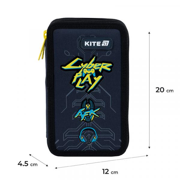 Пенал Kite 2 від., без наповнення 623 Cyber