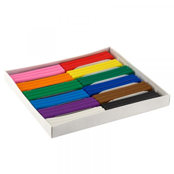 Пластилін восковий, 12 кольорів, 240 г. HK