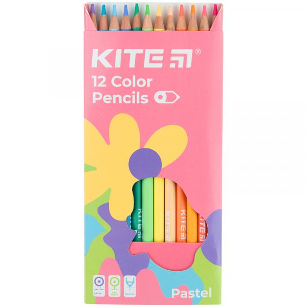 Олівці кольорові, 12 шт. Kite Fantasy Pastel