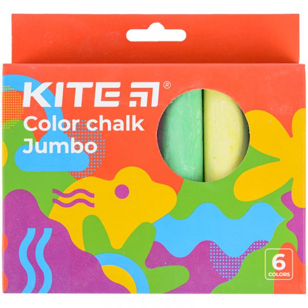 Крейда кольорова Jumbo, 6 кол. Kite Fantasy