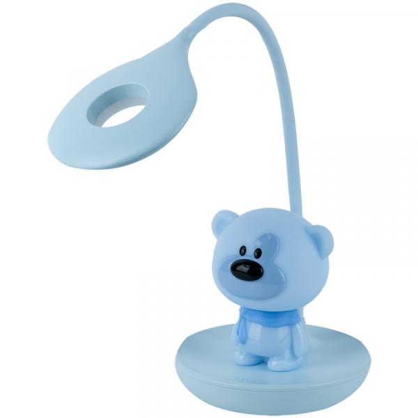 Настільна лампа LED з акумулятором Bear, блакитний